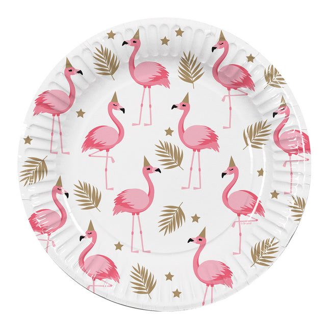 Flamingo Teller Papier 23cm 10Stück