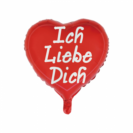 Helium Ballon Herz Ich Liebe Dich 45cm leer