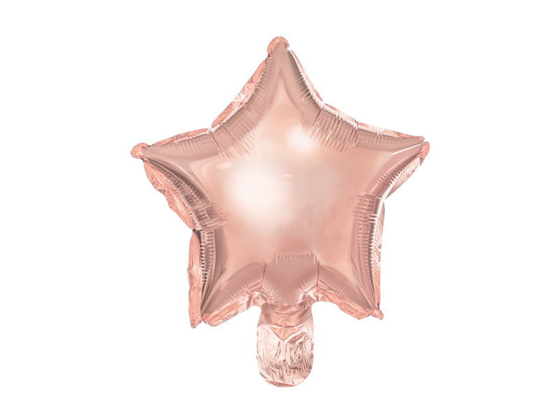 Heliumballon Stern Rose Gold Leer 25cm 25Stk