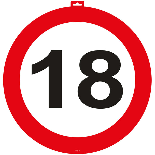 Türschild 18 Jahre 47cm