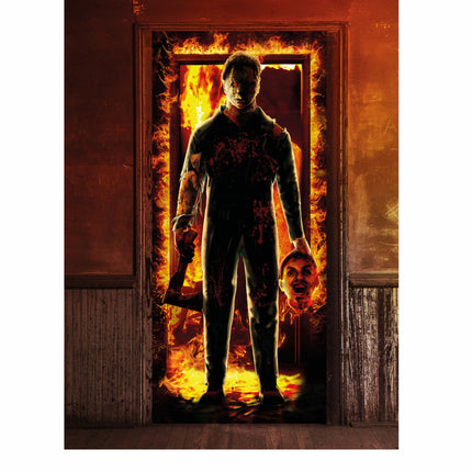 Halloween Wanddekoration Poster Feuer 1,8m