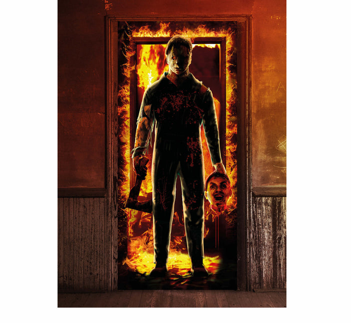 Halloween Wanddekoration Poster Feuer 1,8m