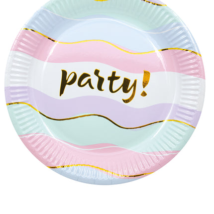 Teller Party Pastell 20cm 8Stk