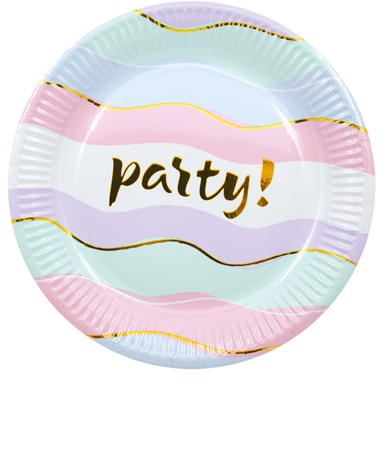 Teller Party Pastell 20cm 8Stk