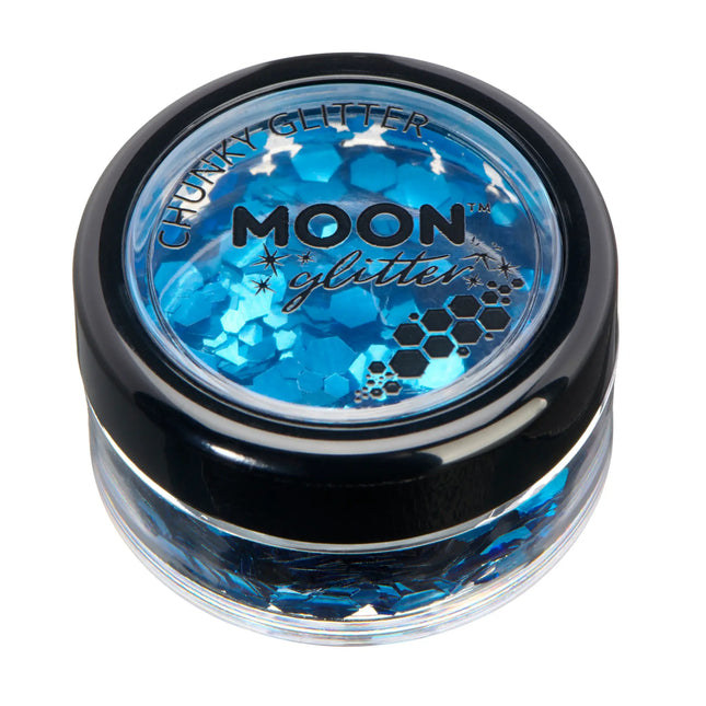 Moon Glitter Classic Chunky Glitter Blau 3g