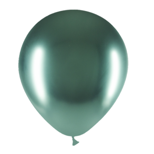 Grüne Luftballons Chrom 30cm 10Stück