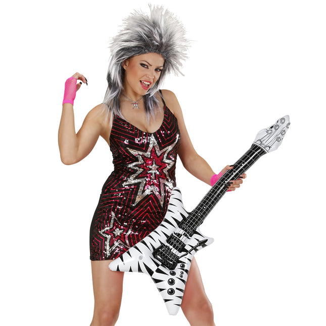 Zebra Aufblasbare Gitarre
