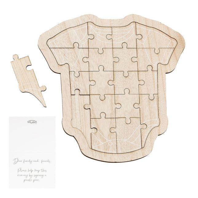 Gästebuch Puzzle Baby Holz 31cm