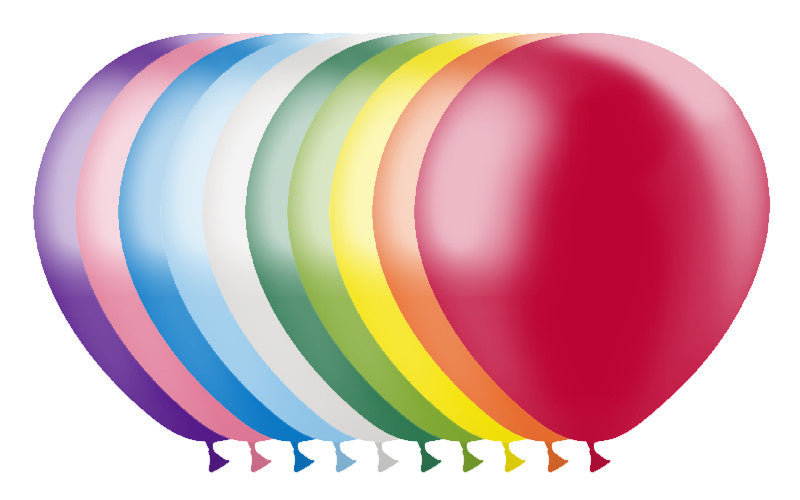 Bunte Ballons Metallic 30cm 50Stk