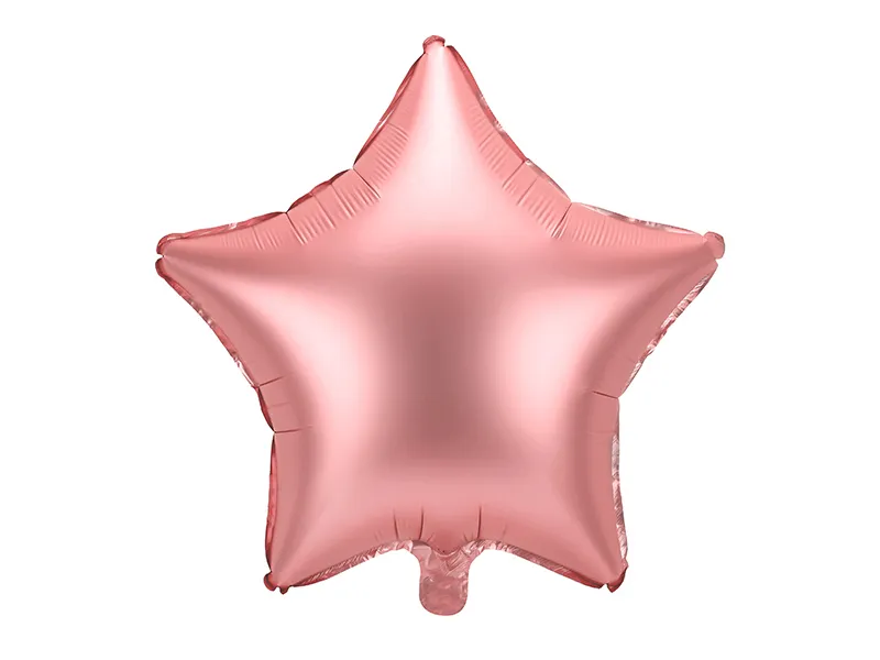 Heliumballon Star Rose Gold Leer 48cm