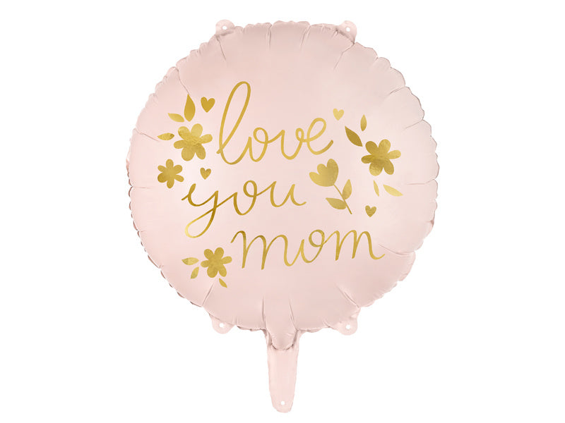 Helium Ballon Love You Mom Empty 45cm