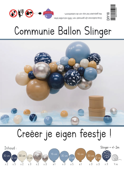 Ballons DIY Ballon Kit Bio Kommunion Blau