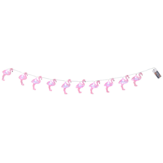 Lichtgirlande LED Flamingo 1,4m