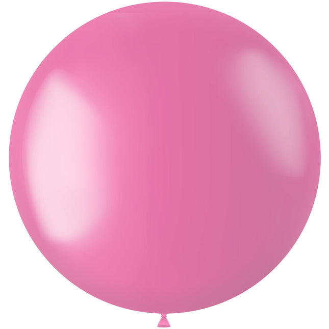 Rosa Luftballon Metallic Bubblegum Pink 80cm