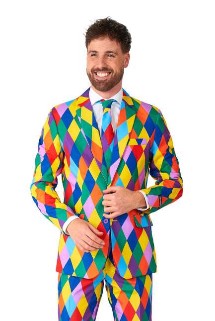 Regenbogen Clown Anzug Männer Suitmeister