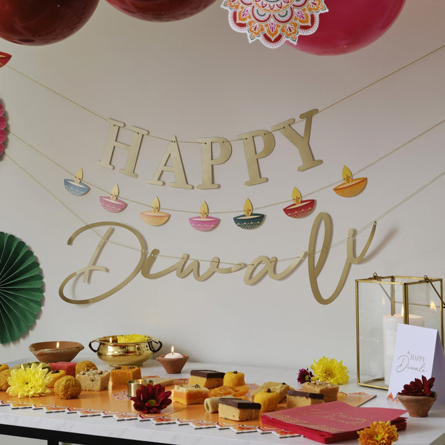 Diwali Buchstabengirlande 1,5m