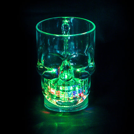 Halloween Beleuchteter Glasschädel 400ml