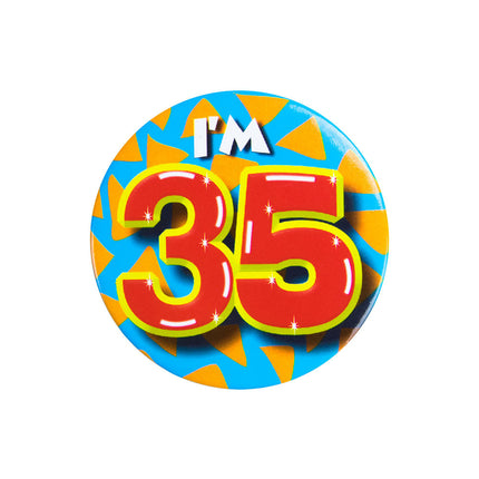 Ich bin 35 Button 35 Jahre 5.5cm