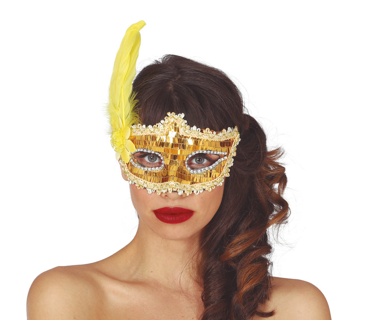 Gold Maske Federn