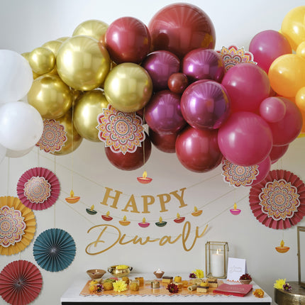 Bunte Diwali Luftballons 30cm 5Stück