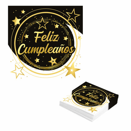 Servietten Feliz Cumplea-os 33cm 12 Stk.