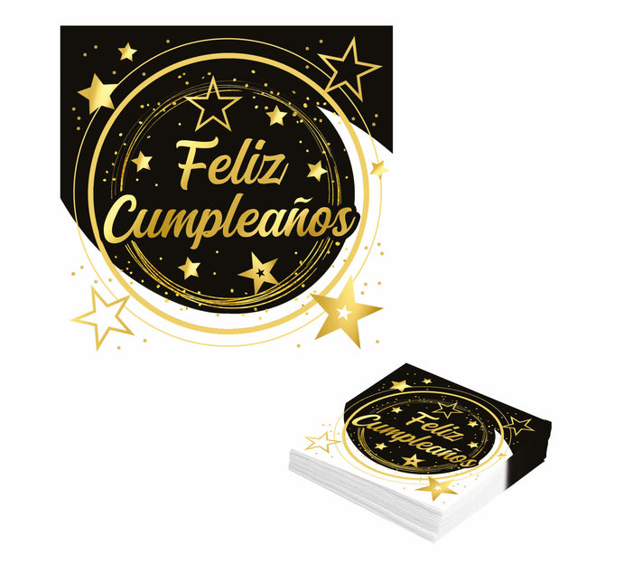 Servietten Feliz Cumplea-os 33cm 12 Stk.