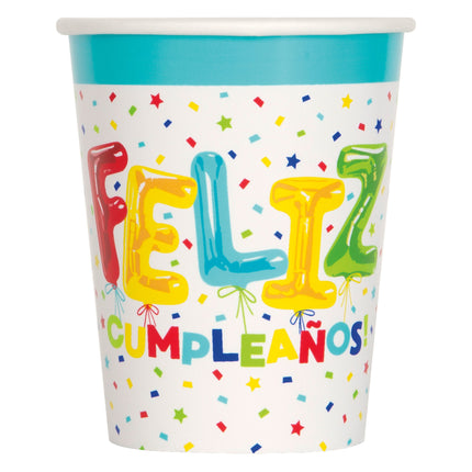 Becher Feliz Cumpleanos 266ml 8Stk