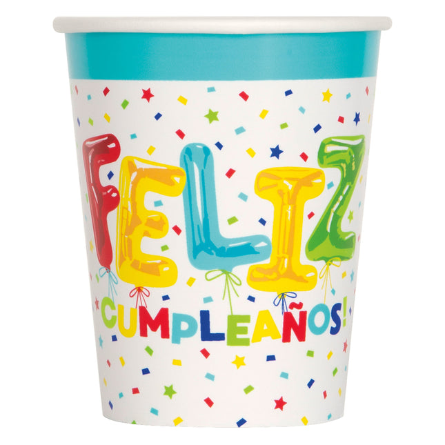 Becher Feliz Cumpleanos 266ml 8Stk