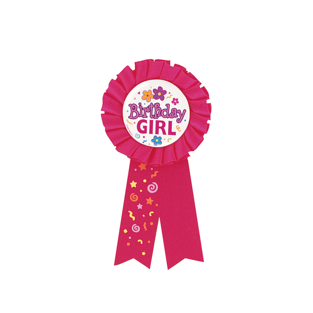 Rosette Birthday Girl 14cm