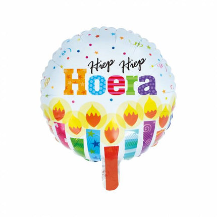 Heliumballon Hip Hip Hooray 46cm leer