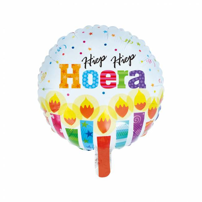 Heliumballon Hip Hip Hooray 46cm leer