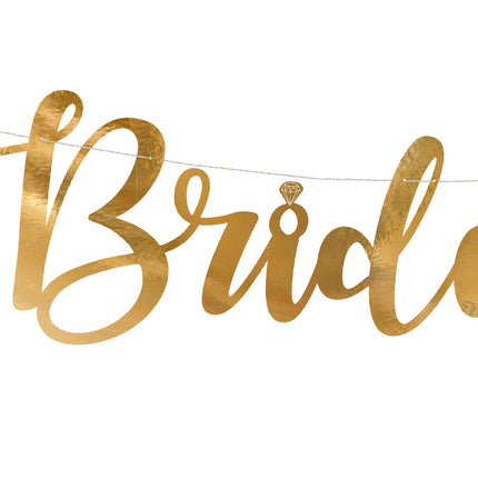 Hochzeitsgirlande Bride To Be Gold 80cm