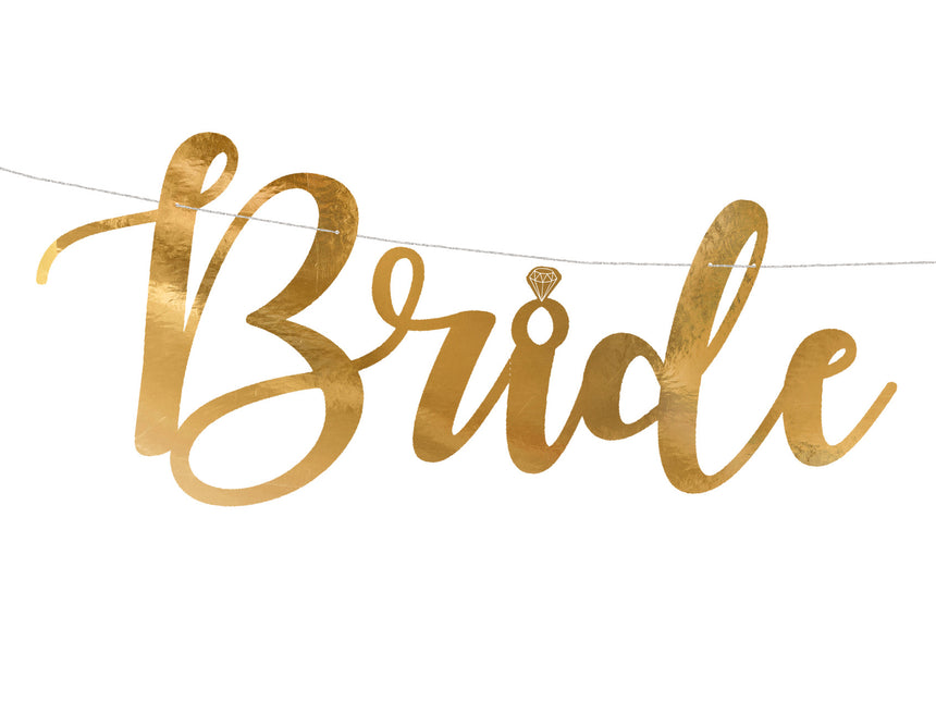 Hochzeitsgirlande Bride To Be Gold 80cm