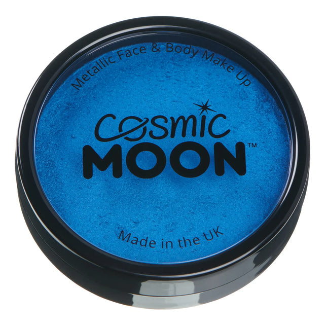 Cosmic Moon Metallic Pro Face Paint Cake Pots Blau 36g