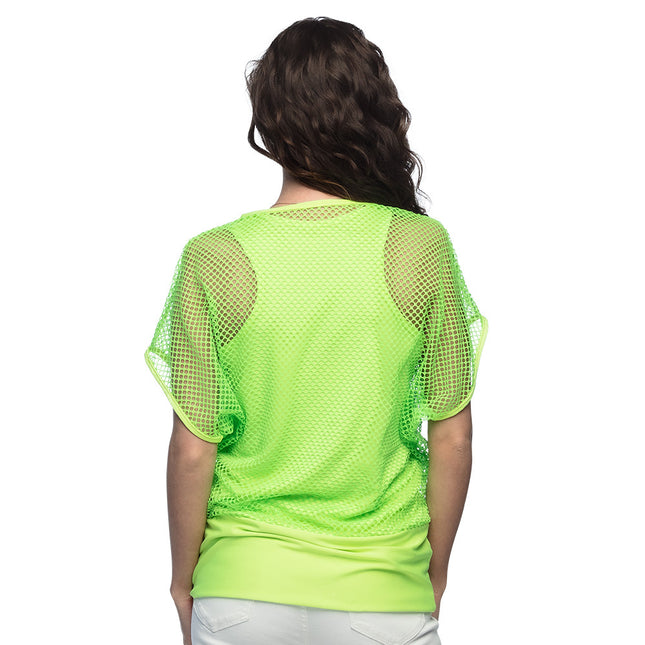 Fischnetz Shirt Grün Damen M/L