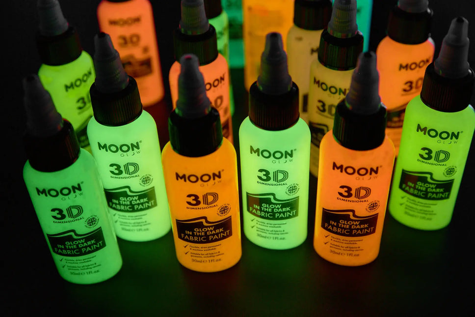 Moon Glow Glow in the Dark Fabric Paint Invisible 30ml