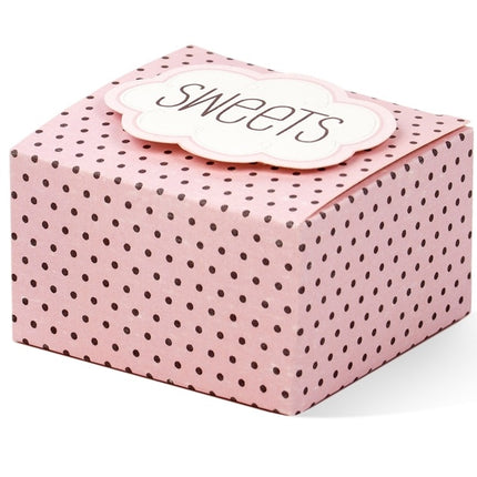 Geschenkboxen Rosa Bonbons 6cm 6Stück