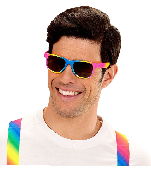 Gelb Blau Rosa Brille