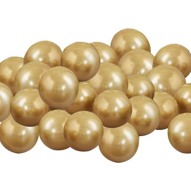 Gold Ballons Chrom 13cm 40Stk