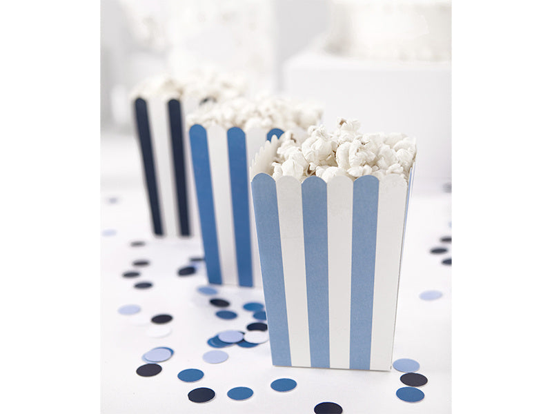 Popcornschalen Blau Mix 12,5cm 6Stk.