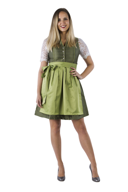 Dunkelgrünes Dirndlkleid Oktoberfest Damen 2-teilig