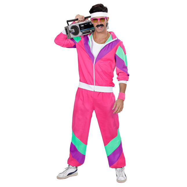 Neon 80S Trainingsanzug Faulty Pink