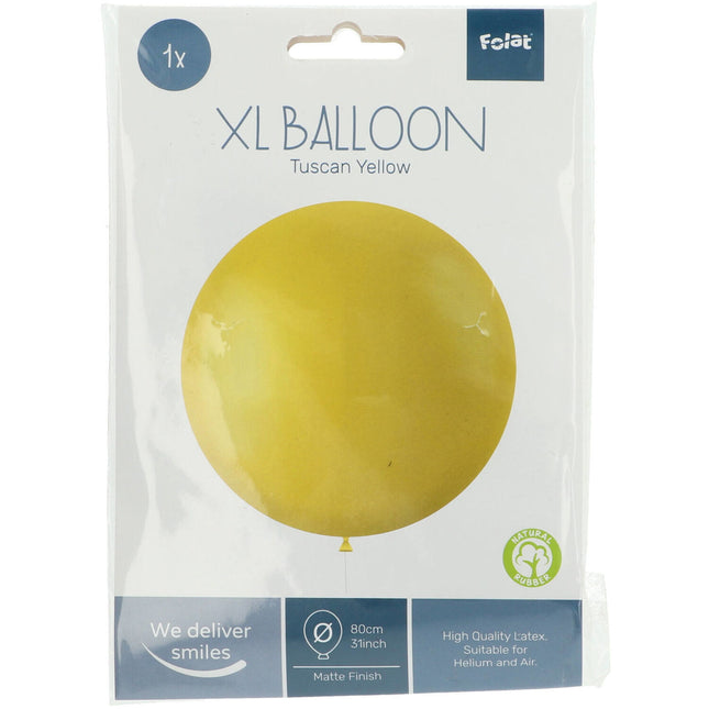 Gelber Ballon Toskanisch Gelb 80cm