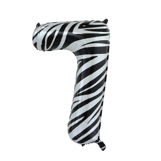 Folienballon Figur 7 Zebra XL 86cm leer