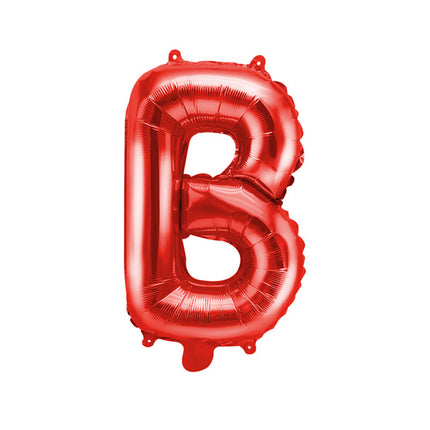 Folienballon Buchstabe B Rot Leer 35cm