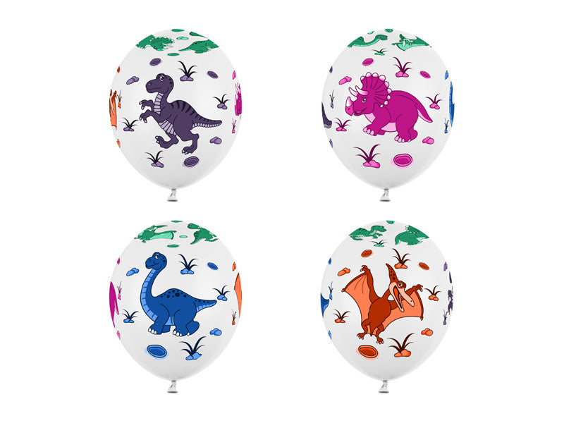 Dinosaurier Ballons Bunt 30cm 6Stk