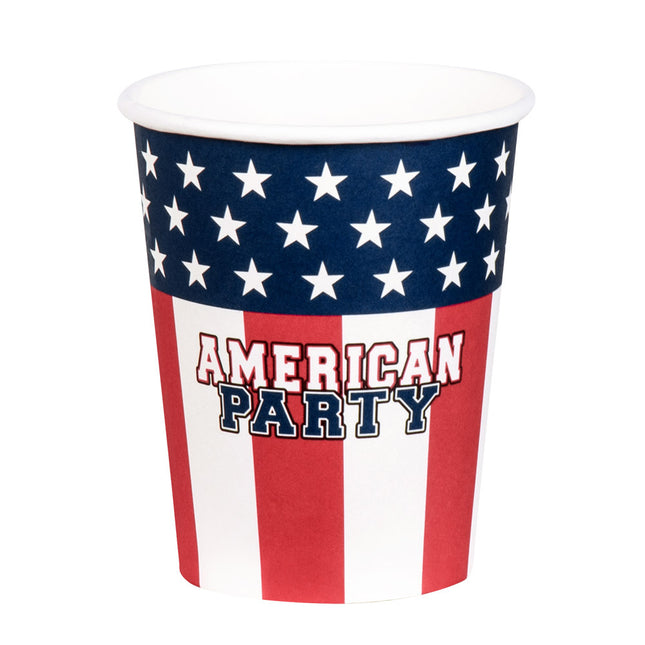 Amerika Becher Party Papier 210ml 10Stück