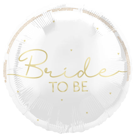 Bride To Be Helium Ballon Weißgold 45cm