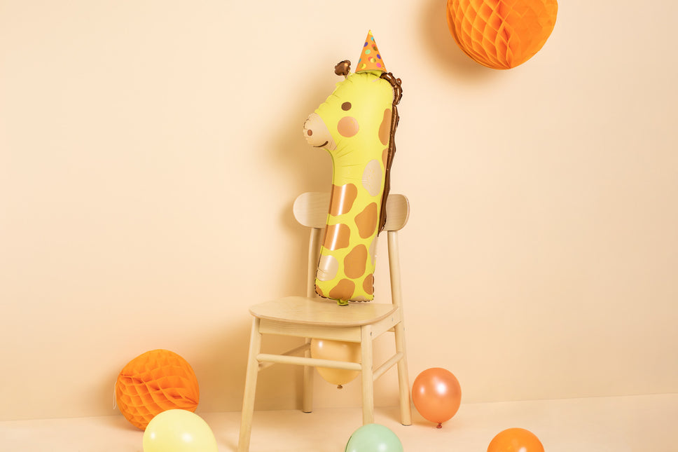 Heliumballon 1 Jahr Giraffe Leer 82cm