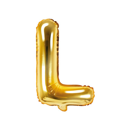 Folienballon Buchstabe L Gold Leer 35cm